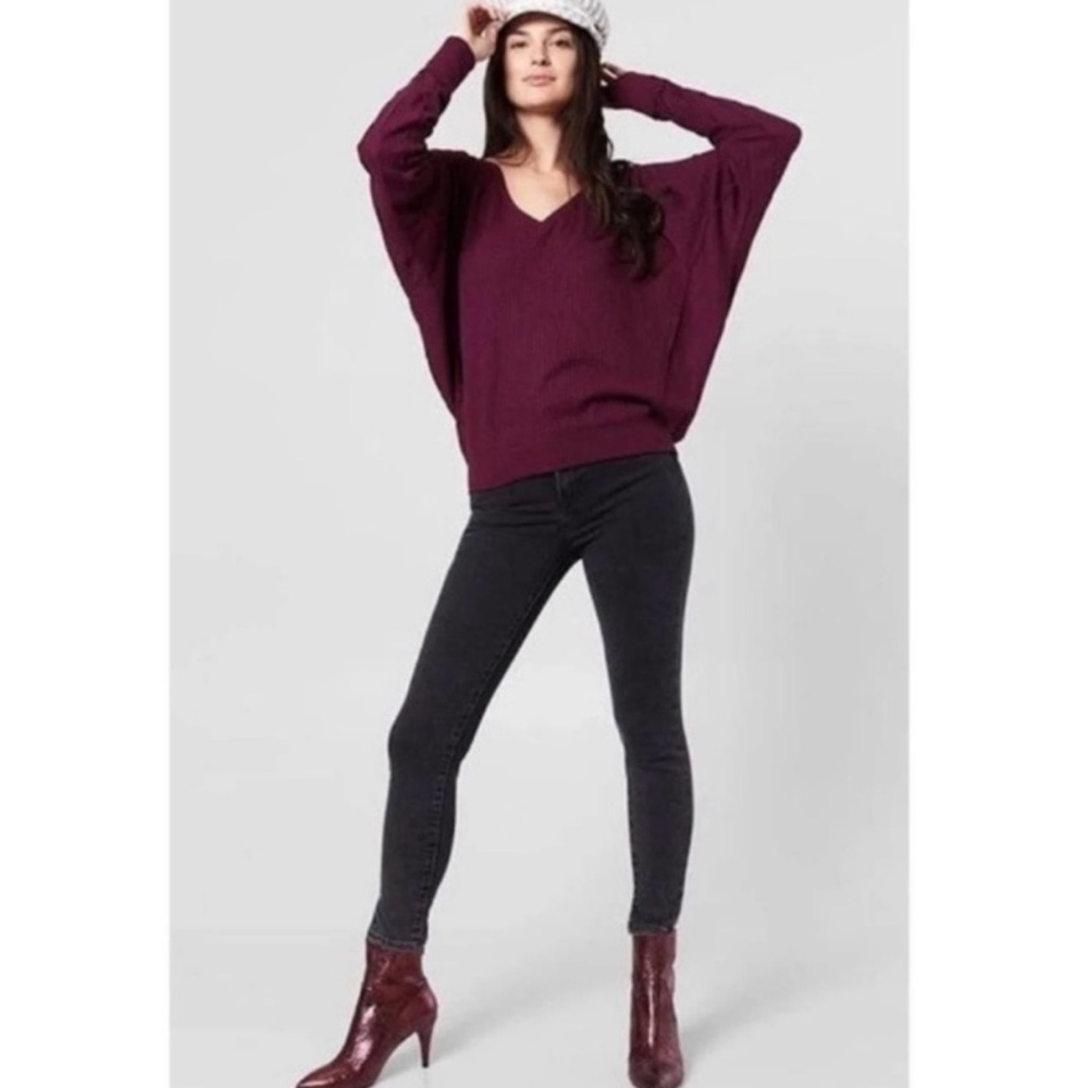 Free People Santa Clara Thermal in Mulberry size small